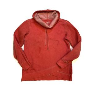 Calvin Klein Cowl Neck Waffle Knit Drawstring Cowl Neck Sweatshirt Size Small
